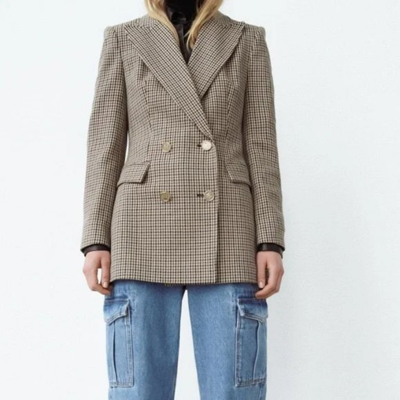 Zara Jackets & Blazers - NWT Zara long plaid blazer bloggers fav